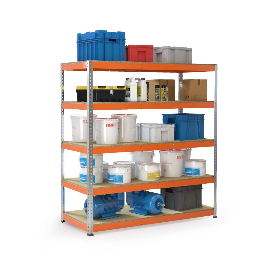 Estantería MaxPlus galva y naranja con carga Estantería MaxPlus galva y naranja con carga