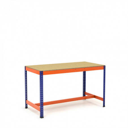 Mesa de trabajo con reposapiés