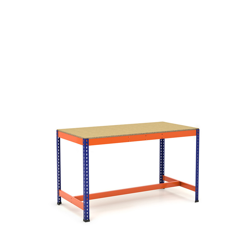 Mesa de trabajo con reposapiés Mesa de trabajo con reposapiés