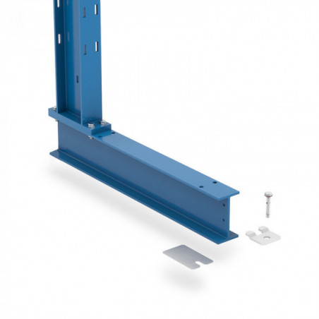 Base estantería Cantilever con Placa de Nivelación en piezas