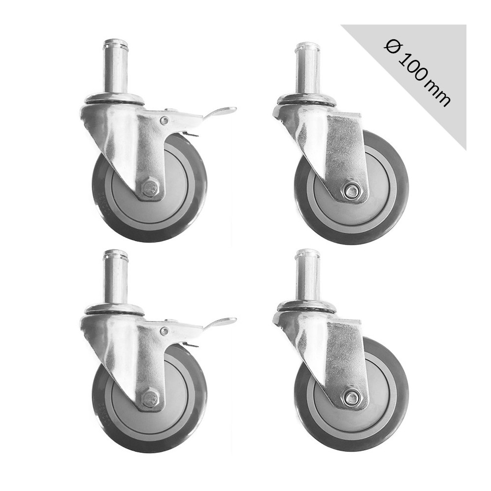 Ruedas de 100 mm de diámetro Ruedas de 100 mm de diámetro